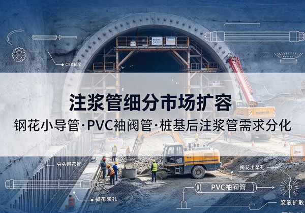 遂平注浆管细分市场扩容，隧道钢花小导管、PVC 袖阀管、桩基后注浆管需求分化
